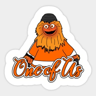 The Unauthorized Orange Hockey Mascot Fan Shirt Sticker